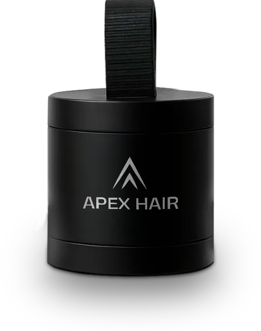 Apex Hair Men LockTight PRO Technology — electrostatic micropigments with silica and mica that bond to hair structure